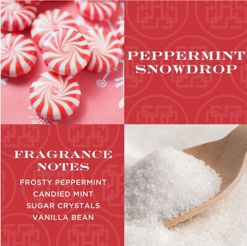 PEPPERMINT SNOWDROP 4-Wick Scented Candle 510g