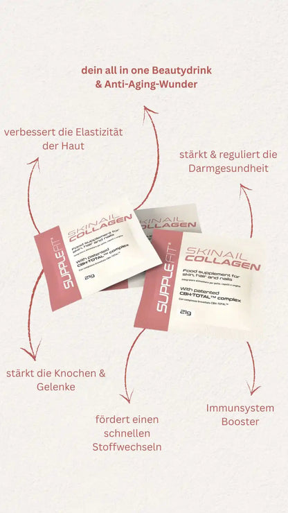 SKINAIL COLLAGEN – Kollagenpulver für Haut, Haare & Nägel (30 Beutel)